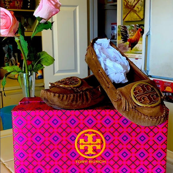 Tory Burch Shoes - Authentic Tory Burch Leather Fringed Mocca…